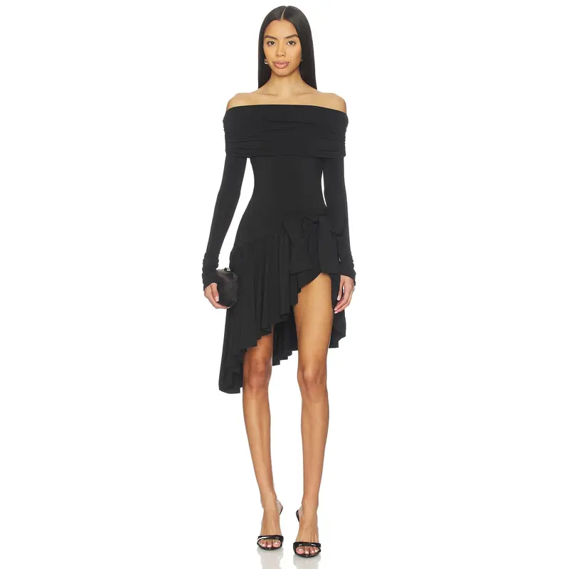 hailey bieber brown sequin dress Guizio Womens LiLou Mini Dress – Extra Butter main image 0