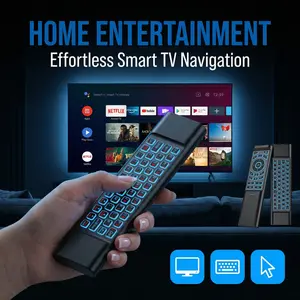 Air Mouse 2.4G, 6-Axis Gyroscope, Bluetooth, Infrared Learning, USB Air Mouse Remote Control, Multi-Function Mini Wireless Keyboard, Suitable for Smart TV/Android TV Box/PC/Projector  Mini Bluetooth Wireless Keyboard Remote Handheld