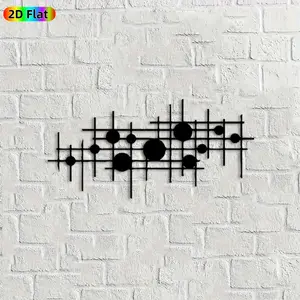 1pc Grid & Dot Metal Wall Art, Abstract Grid Statue Mural, Ideal Gift for New Year, Easter, Abstract Art Enthusiasts, Powder-Coated Metal Wall Decor Wall Sculptures, Perfect for Indoor Wall & Outdoor Fence Abstract Decor Enthusiasts