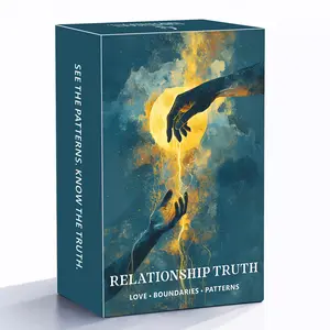 54 Relationship Truth Oracle Cards, 13x8 Cm, Reveals Communication Patterns, Card Game for Personal Growth, Insightful Deck, Relationship Card Games