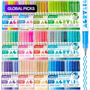 High Gloss Acrylic Markers,1mm Bullet Nib Acrylic Paint Pens Set,Bright Colors,Big Capacity ink,Wide Range of Uses,For Rock Painting, Canvas, Wood, Glass, Ceramic, Fabric, Plastic, Egg, Art Painting Supplies Kit #TOP PICKS