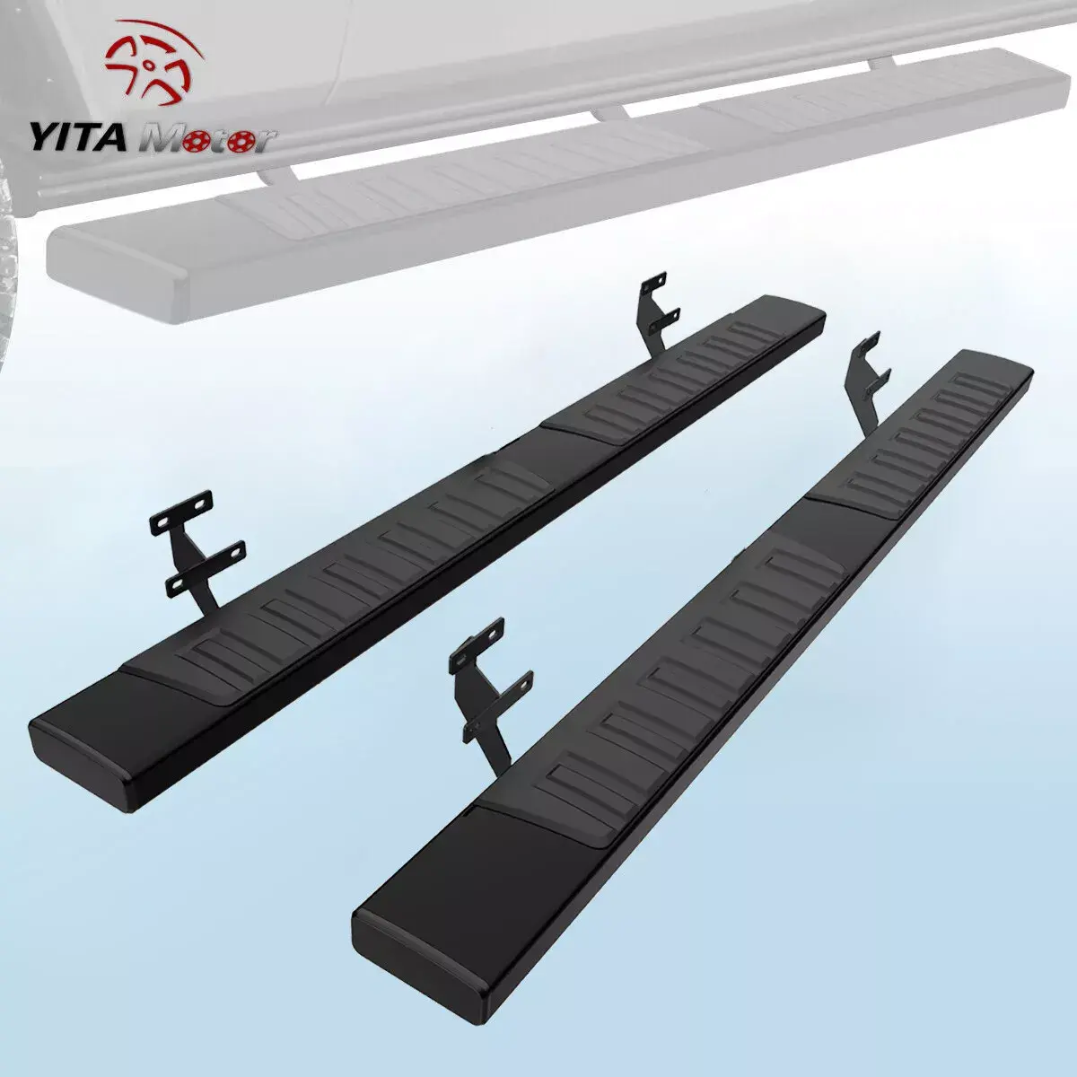 OEDRO Running Boards Compatible with 2015-2025 Ford F-150 SuperCab, 2017-2024 Ford F250 F350 F450 F550 SuperCab 6 Inches Aluminum Black Side Steps Nerf Bars