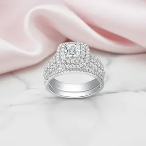 Princess Cross Cut Diamond Option Ring Set