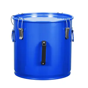 Gaomon 8-Gal Rust-Proof Coated Steel Grease Bucket, Oil Disposal Caddy With Safety Lid, Lock Clips & Filter Bag, Deep Fryer Use Storage And Transport For Kitchen