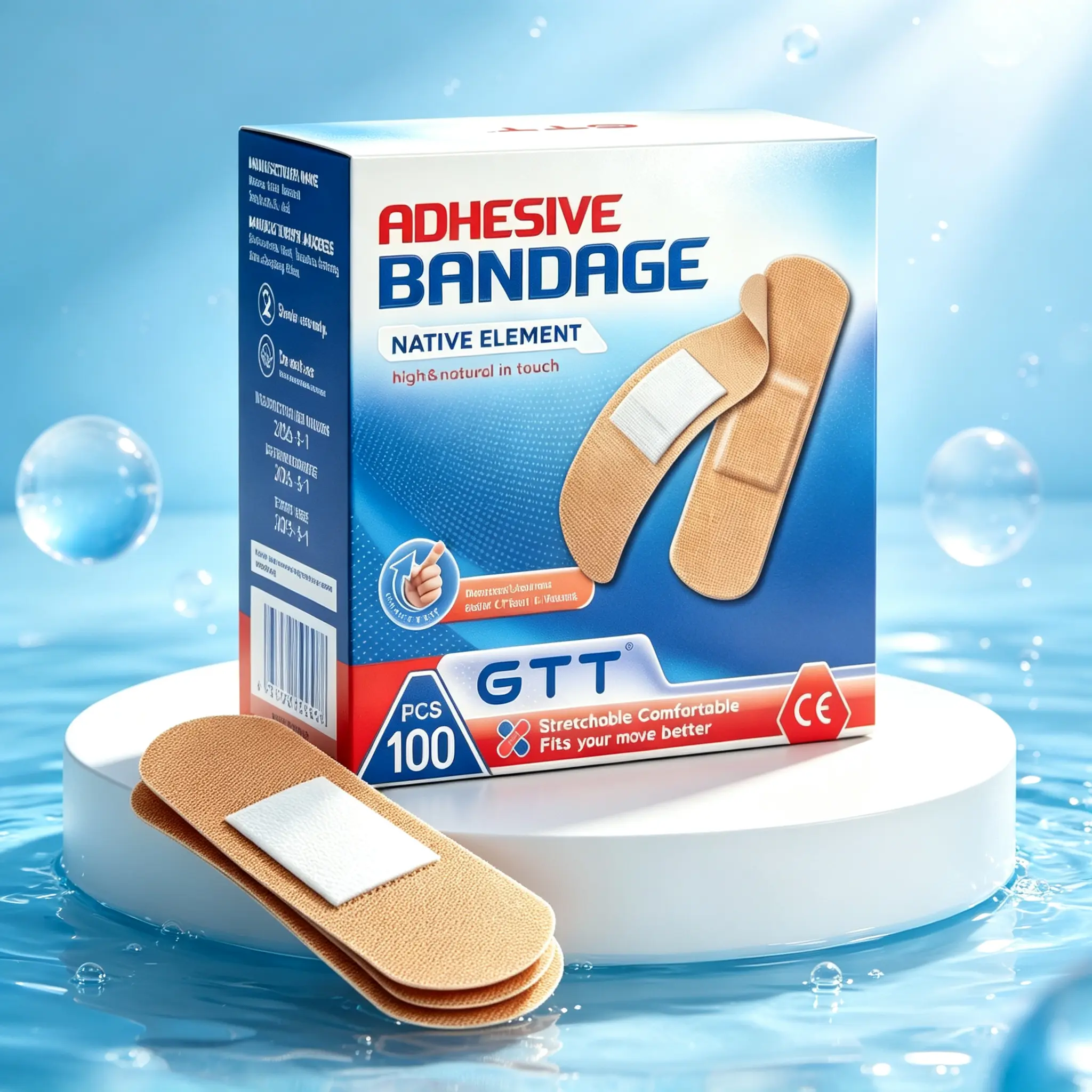 100-400pcs Waterproof Breathable | Bandages Rewoven Fabric Bandages | Breathable Waterproof | Infection Protection ~1x3 Inches for Home/Kids