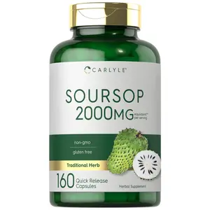 Carlyle Soursop Leaves | 2000mg | 160 Capsules | Traditional Herb | Non GMO, Gluten Free Supplement Carlyle Soursop Leaves | 2000mg | 160 Capsules | Traditional Herb | Non GMO, Gluten Free Supplement