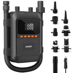 OGERY Paddle Board Electric Pump with Safe & 35% Faster Dual Stage Inflation & Deflation, Up to 20PSI, Smart Auto-Off and Powerful Rechargeable Compact Air Pump for Sup Inflatable Beds Tent Boats