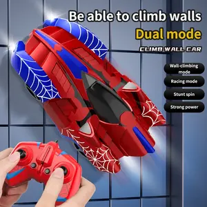 Spider Wall Climbing Remote Control Car, 360° Rotating Electric RC Vehicle, Stunt Car, LED Lights, 2.4g Interference-Free Controller, Ideal Gift