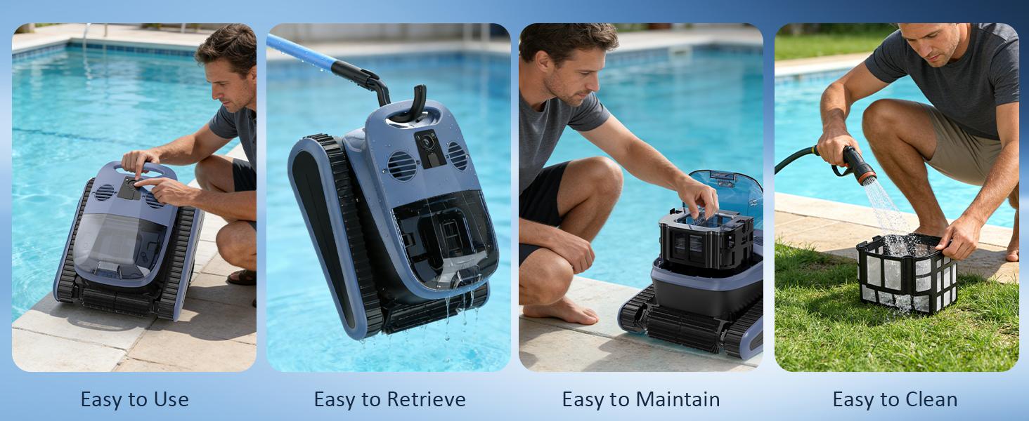 (2026 New) Robotic Pool Cleaner – SAT40