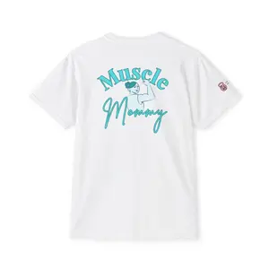 Muscle Mommy | Teal | T-Shirt with Pocket | Gym | Fitness | Workout Top | Athletic Top | Comfy Tops | Women's Top | Women's Shirt