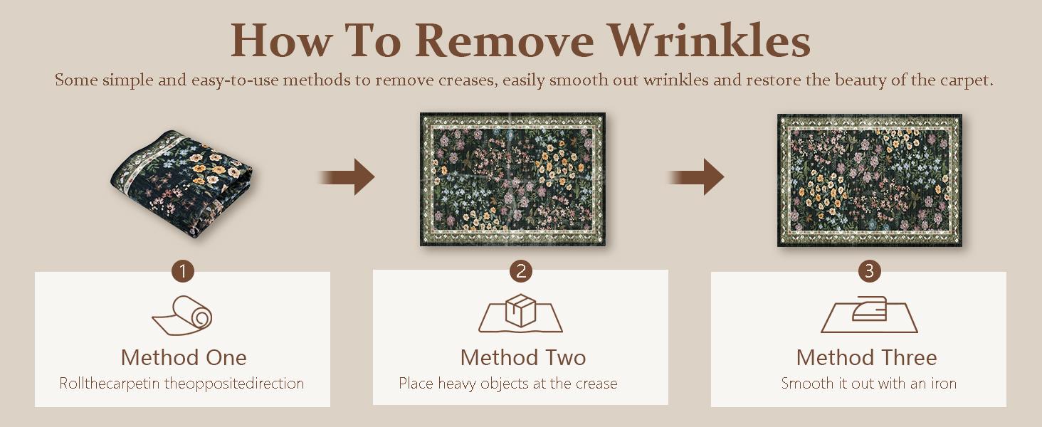 palohom Washable Rugs for Living Room Non Slip Low Pile Non Shedding Lightweight Soft Faux Wool Carpet Floral Area Rug for Kitchen Bedroom Dining Room Under Table Rug Runners for Hallway Entryway Stain Resistant Easy Care Indoor Home Decor