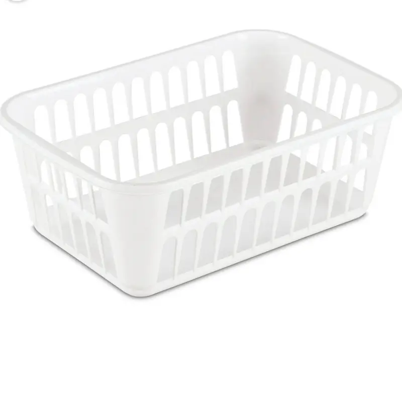 White Versatile Open Plastic Storage Basket