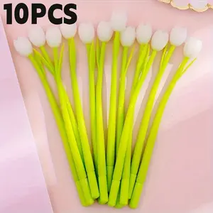 10pcs Vibrant Tulip Neutral Pens, Color-Changing Ink, Cute Floral Design, Ideal Office School Supplies, Perfect Holiday Gift