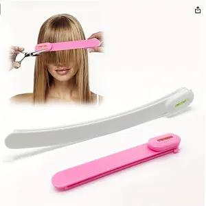 2pcs set of professional hair cutting tools, easy-to-use distribution trimmer, women's hair cutting guide, DIY home hair cutting set suitable for bangs, layers, and bob hair, practical hair clipper, pink