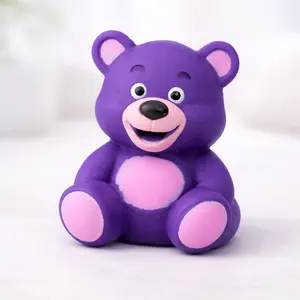 3.2" Purple Bear Gel Squishy Stress Toy - Soft Gel Filled for ASMR Squeezing & Fidgeting - Perfect for Sensory Relaxation & Stress Relief