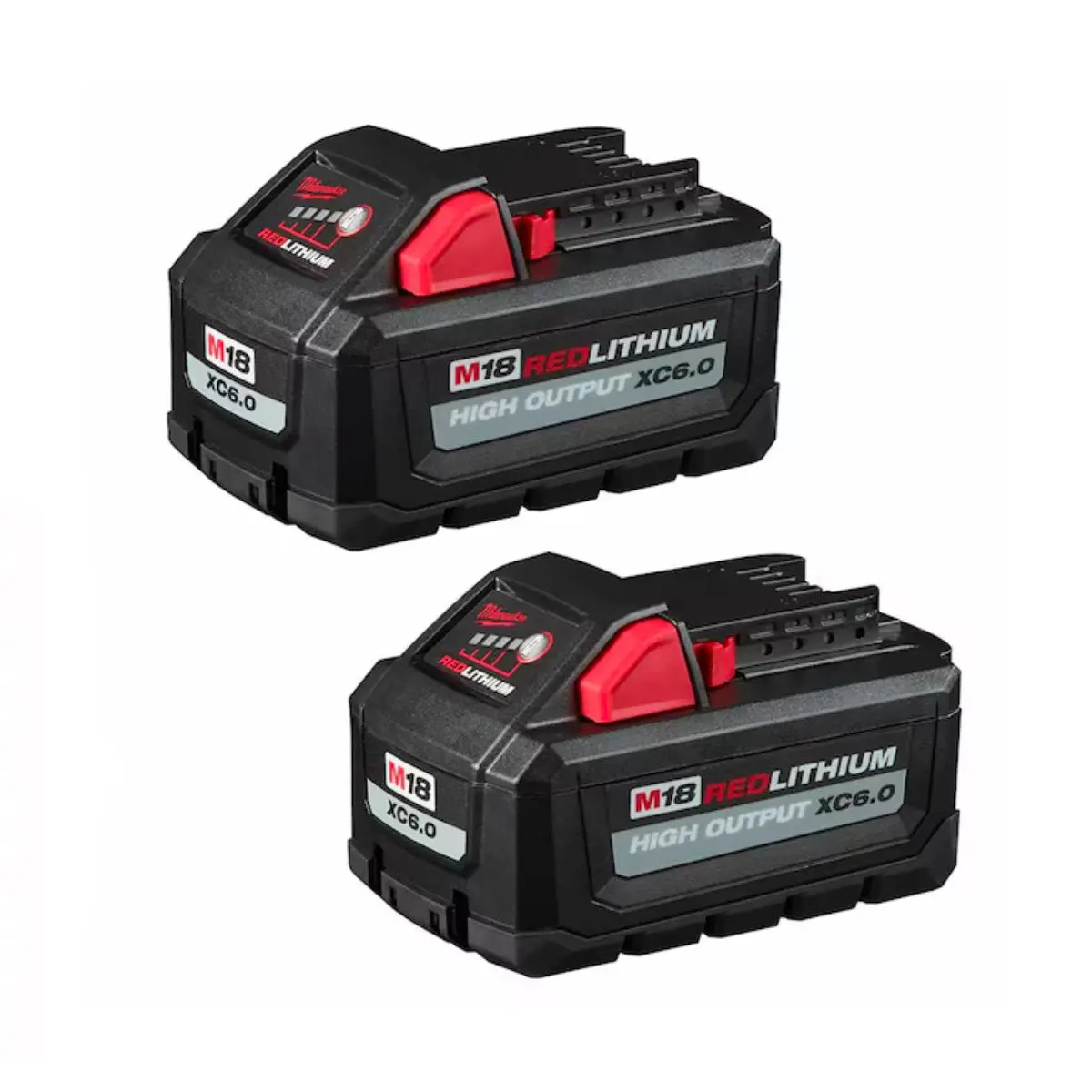 Milwaukee M18 High Output Lithium High Capacity 6.0 Ah Cordless Tool Battery Pack (2-Pack)