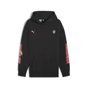 PUMA Mens Scuderia Ferrari Race Neon Energy Hoodie Casual Outerwear Casual - Black
