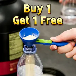[Buy 1 Get 1 Free] Protein Powder Sliding Spoon,High Quality Funnel for Pre Workout Creatine  Powder Formula,Coffee Milk Smoothie Chocolate Powder Kitchen Utensils BPA Free Plastic,Perfect Gift for Valentine's Day Father's Day Anniversary