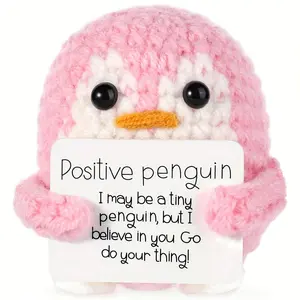 Cute Little Penguin Plush Toy, 6.6 Cm Tall, Knitted Penguin Doll, Soft and Cuddly, Perfect Christmas and New Year Gift