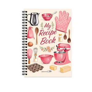 Personal Recipe Notebook, Blank Cookbook Journal, DIY Recipes Log Book, Craft Supplies Scrapbook, Planning Pads Fun Recipe Binder