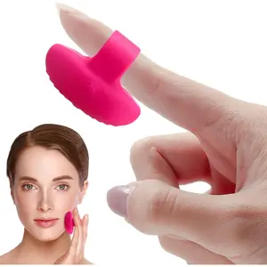 Mini Face Massager Face Massager Tool USB Rechargeable Fingertip Facial Muscle Tightening Anti-Aging Relief Eyes Dark Circles, Eye Puffiness, Fatigue(Rose Red)
