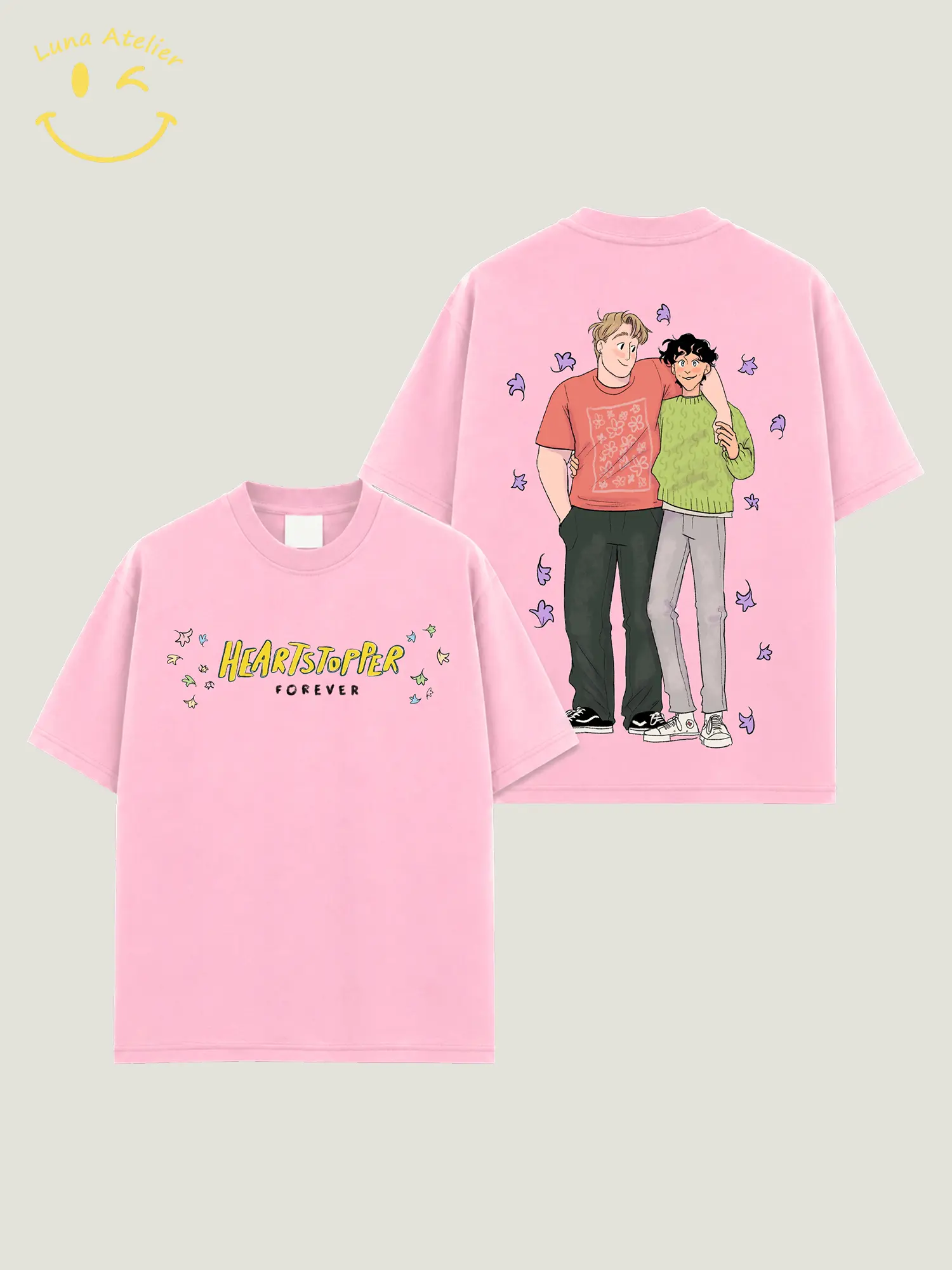 Heartstopper Shirt Heartstopper Forever Shirt V2 TV Series Graphic High-Quality Unisex Cotton Shirt - Nick Charlie Fan Shirt LGBTQ Pride Tee Queer Romance Tee Gift For Movie Fan Cute LGBTQ Bookish Graphic Tee Gift