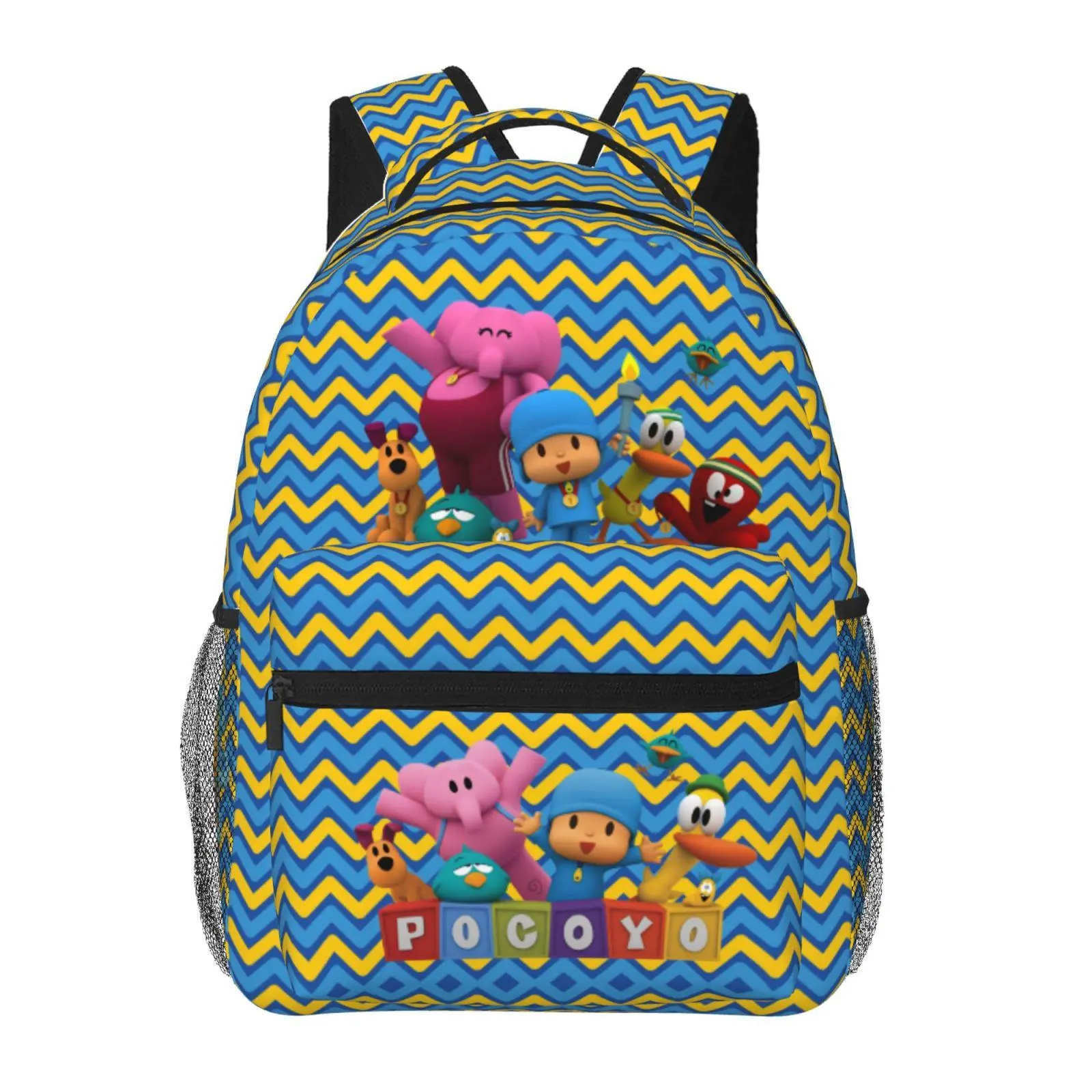 Pocoyo Lightweight Kids Backpack Pocoyo cartoon School Bookbag Pocoyo kids show Back to School Gift  for Preschool & Elementary Daily Use