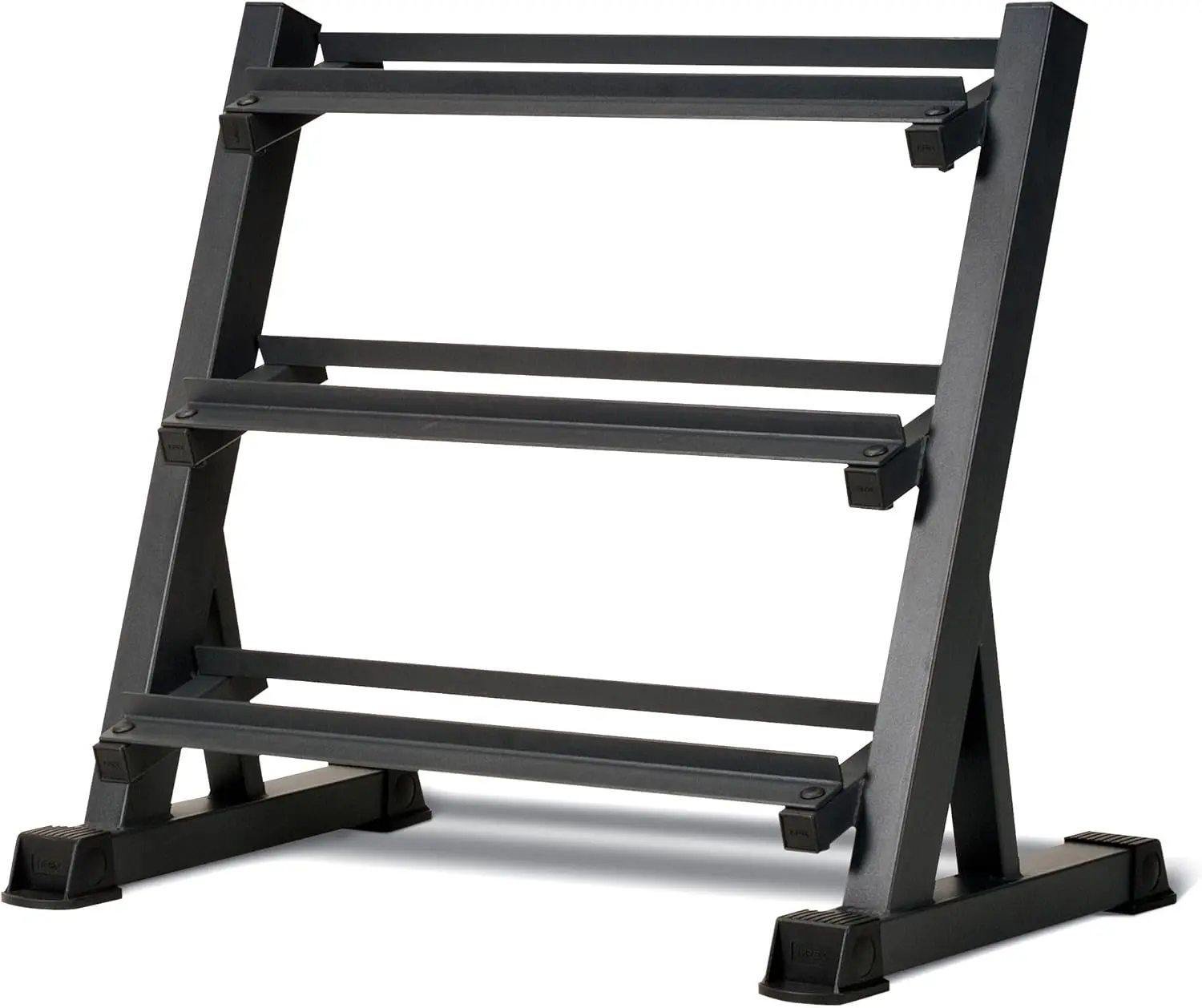 3-Tier Dumbbell Rack, 1100LB Capacity, Adjustable Weight Storage Stand for Home Gym, 36-Inch Base, Black Aluminum Alloy, Rubber Feet