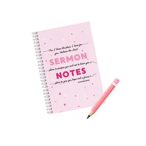 Girls Church Notebook, Sermon Notes Notebook for Girls – Christian Journal for Church, Bible Study, Prayer & Worship – Faith Notebook for Kids or Tweens
