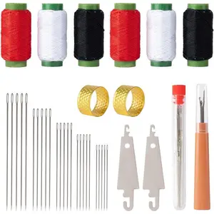 Stocking Stuffers for Women - 37 Pcs Big Eye Steel Sewing Needles Kit,Stainless Steel Needles for Hand Sewing,Christmas Gifts for Women,Mom,Grandma & Teen Girls_P