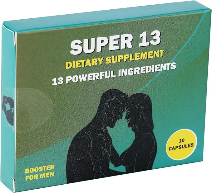 Super 13 Mens Herbal Wellness Formula – 13 Botanical Ingredients Including Tongkat Ali, Maca & Horny Goat Weed – Daily Energy, Vitality & Active Lifestyle Support – 10 Capsules