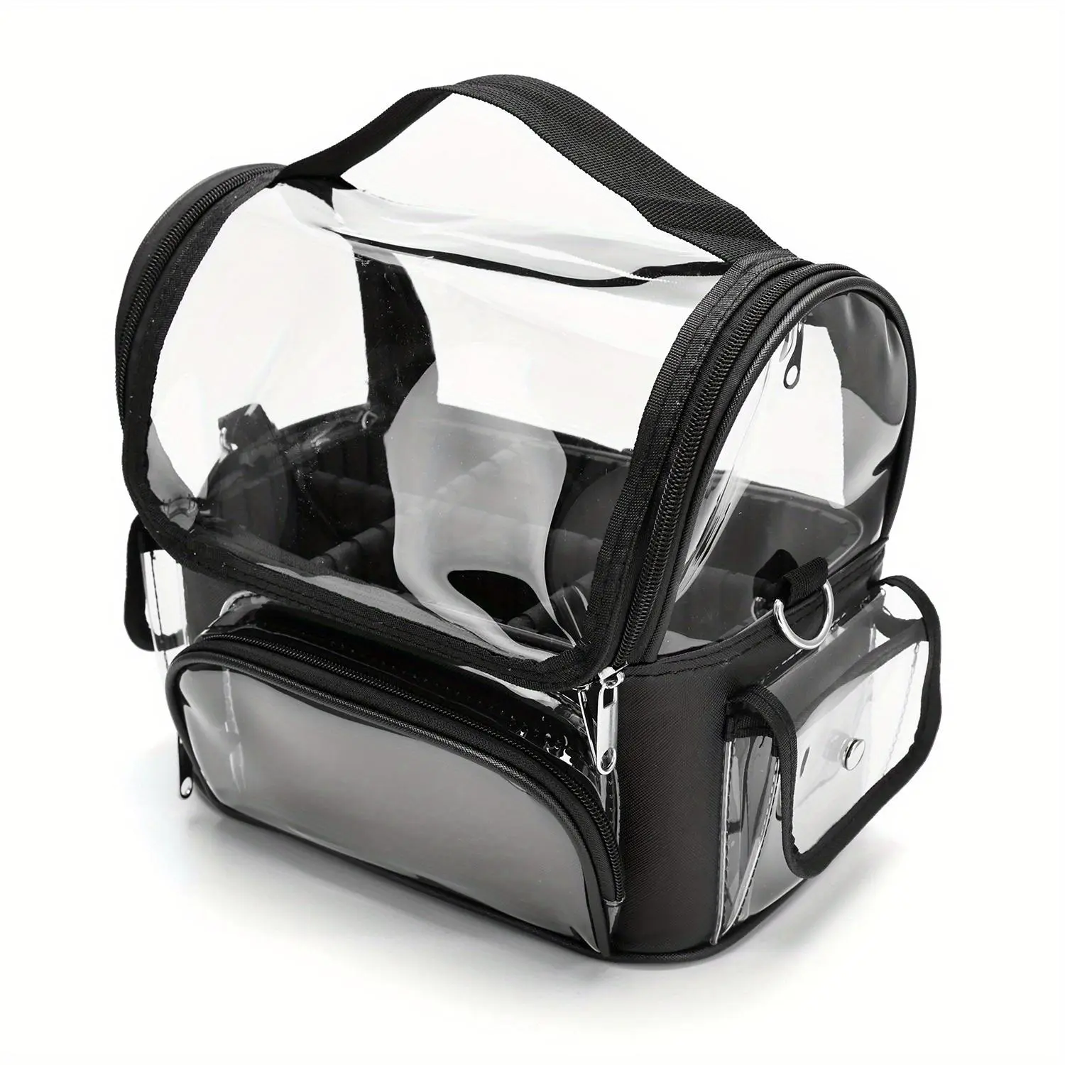 1 Salon Beauty and Makeup Tool Backpack Hairdressing Tool Storage Bag Transparent Travel Bag PVC Women's Fashion Bag