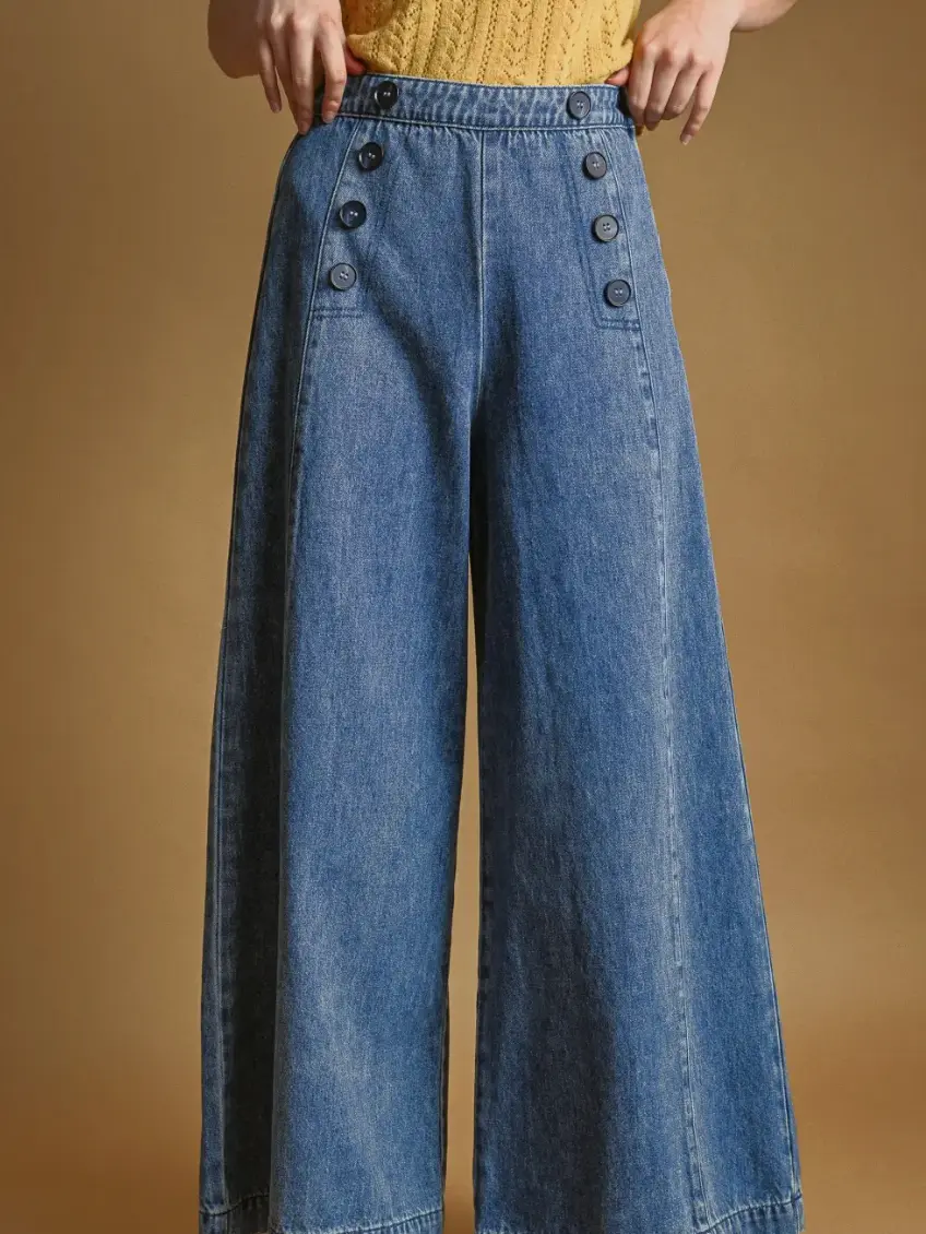 Sailor Denim Wide Pants