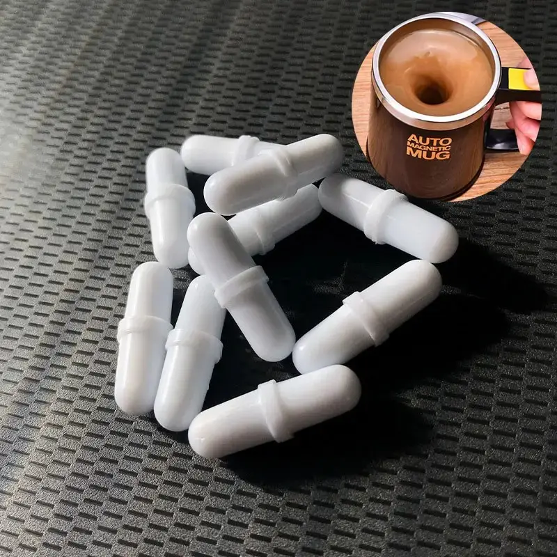 5pcs/10pcs/15pcs Automatic Magnetic Stirrer, Corrosion-Free Smart Mixer, Heat-Resistant Capsule Cylinder, Mug Cup Accessories