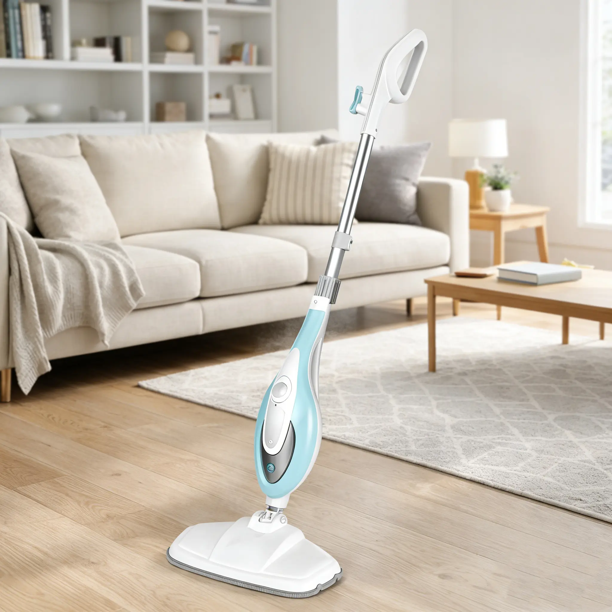 Steam Mop Steam Cleaner for House - 30-Second Heat-Up, 16.4ft Cord, 11.2oz Tank, for Hardwood, Tile, Laminate Floors with Washable Pads