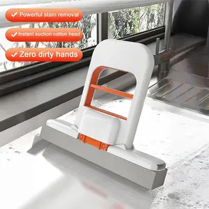 Mini Tabletop Foldable Mop, Hand-Free Sponge Mop for Home Use, New Absorbent Stain Removal Floor Cleaner, Desktop Cleaning Tool, Kitchen Mop