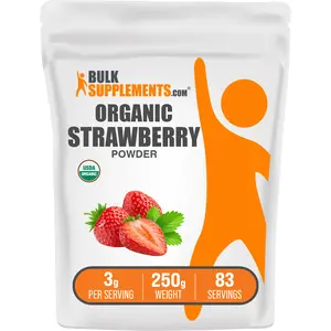 BulkSupplements - Organic Strawberry Powder - Antioxidant - Natural Sweetness - 100g-1kg - 3g per Serving
