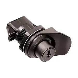 Southco  Plastic Keylocking Flush & Knob Latch - Black
