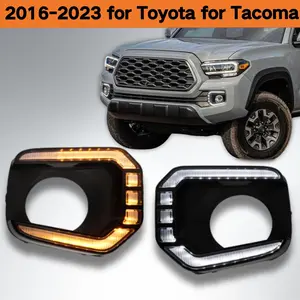2016-2023 for Toyota Tacoma Front Bumper Light Cover   2 Pieces Car Accessories Truck