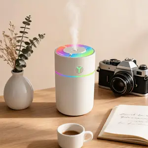 2-in-1 Car Home Mini Humidifier with Color LED Light, Type-C Rechargeable Aroma Diffuser – Compact & Stylish for Travel, Desk, Bedroom, Office
