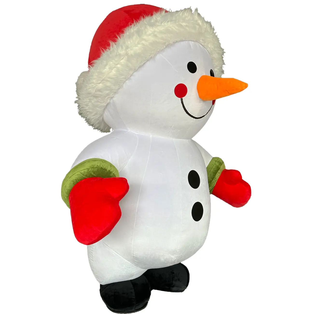 Festive Adult Inflatable Snowman Outfit, Plush Wearable Party Clothing, Interactive Holiday Performance Prop, Outfits