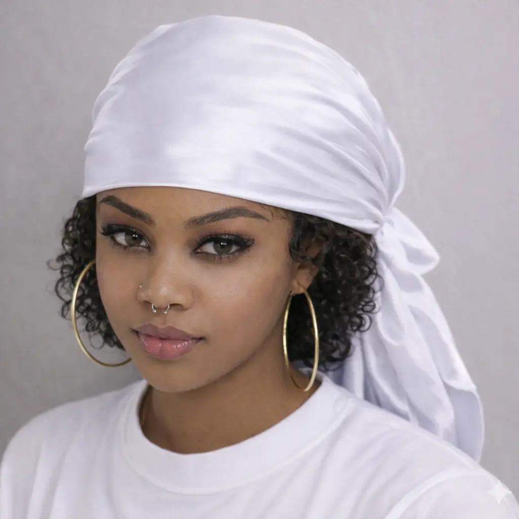 Headscarf Mouchwa Lwa Vodou 90cm*90cm Soft Breathable Fabric Unisex Stylish Cultural Design for Daily Wear