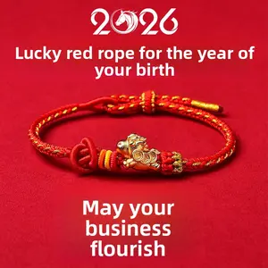 2026 Year of the Horse Zodiac Year Bracelet Red String Bracelet Horse Year Great Luck Red String Handmade Woven Rope for Men and Women