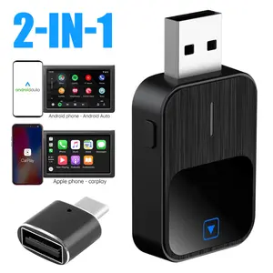 2026 Plug & Play Wireless CarPlay Adapter Smooth No Lag OTA Firmware Auto Reconnect for Audi Ford Honda Hyundai Factory Wired Not for Tesla