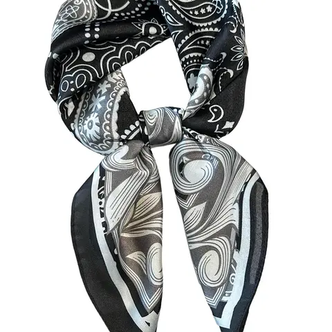 1pc Paisley Printed 27.6 Inch Silky Bandana, paisley bandanas, Versatile Accessory For Men As Neck Scarf, Headband And More