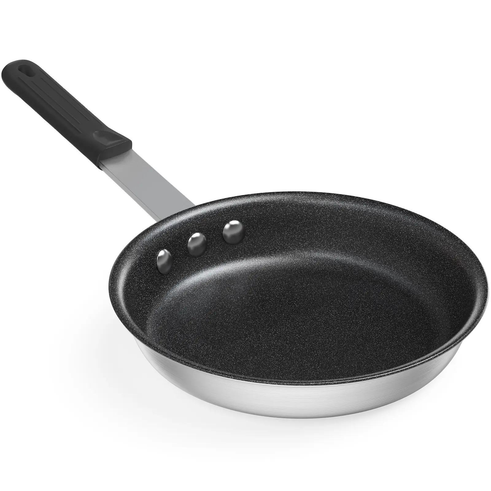 Thick Lightweight Stainless Metal Aluminum Ceramic Nonstick Frying Pan - Induction Compatible Skillet with Detachable Silicone Handle, Oven Safe Up to 392°F, Even Heat Distribution, Oil-Saving, for Gas, Electric, Glass Stovetops