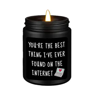 Anniversary Birthday Christmas Stocking Stuffers Gifts for Boyfriend, Funny Christmas Valentines Romantic Gifts for Him, Men, Boyfriend, Husband, Black Scented Candle, Vanilla Lavender Candle