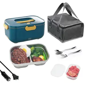 Electric Lunch Box Set, Portable Food Heater with Cutlery & Bag, Lunch Container for Car, Truck, Work & Outdoor Use
