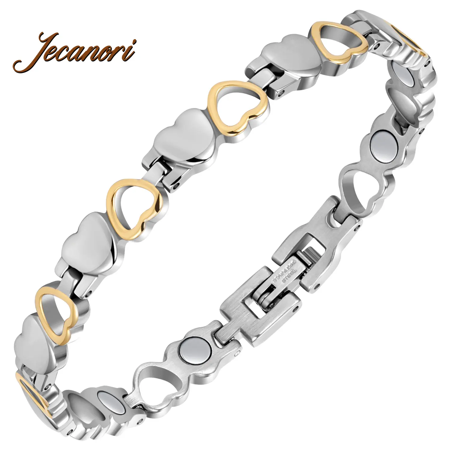Women's Magnetic Bracelet - Titanium Steel Braveheart Series Jewelry Gift with Adjustable Tool, Magnetic Field Therapy Bracelet, Bracelets