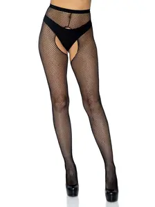 Ginny Fishnet Crotchless Tights